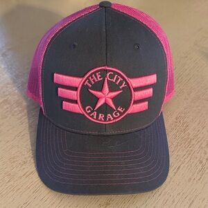 The City Garage Unisex Pink & Grey Trucker Hat
